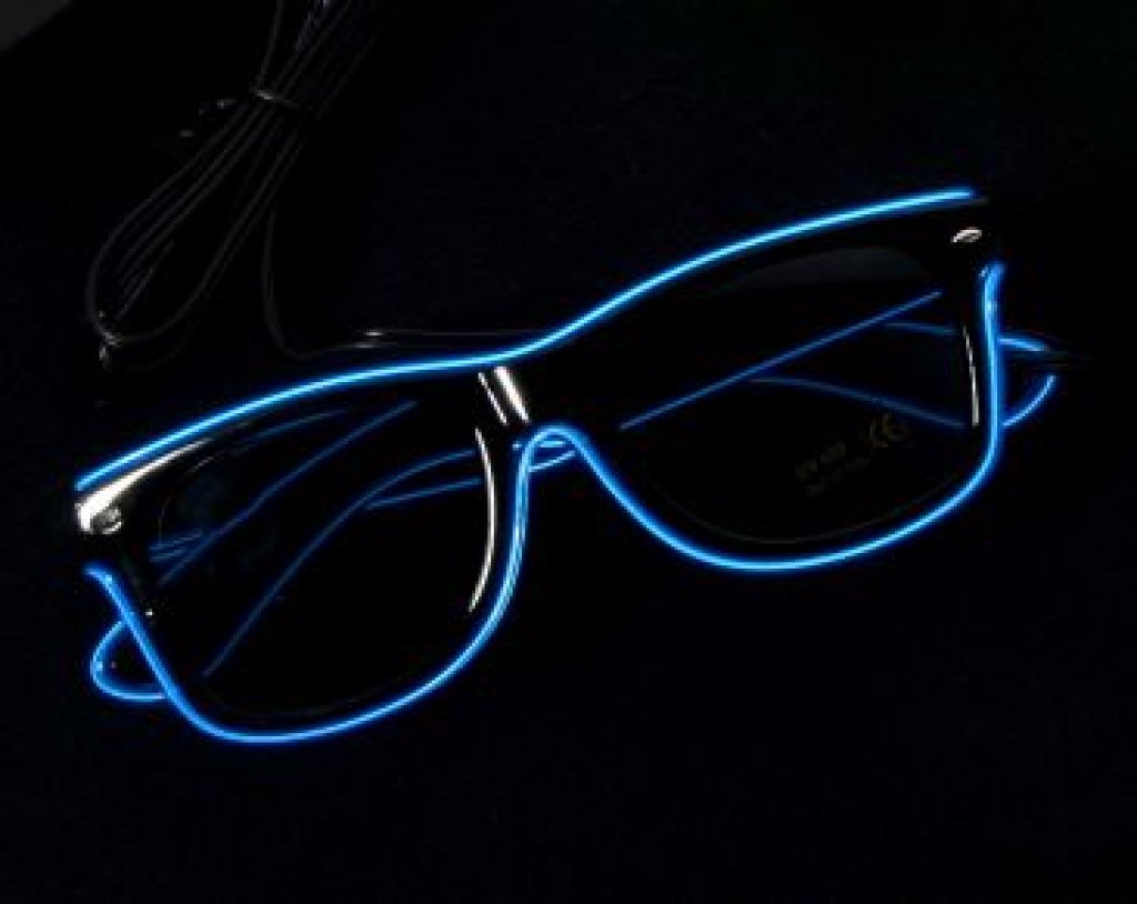 Leucht Brille blau