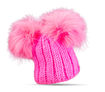 Doppel Bommel Mütze (pink ohne Bommel)