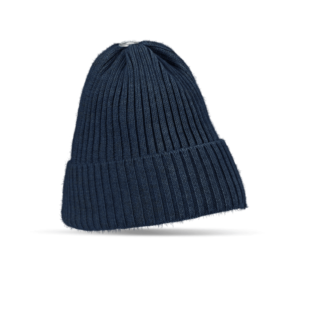 Mütze Bonn (100% Merino Wolle dunkelblau 508)