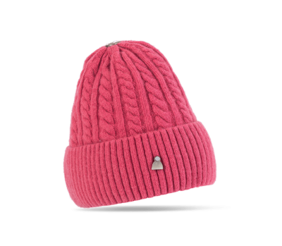 Mütze Sabine (Wolle dunkel rosé)