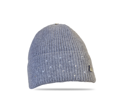 Mütze Radl (Wolle glitter grau )